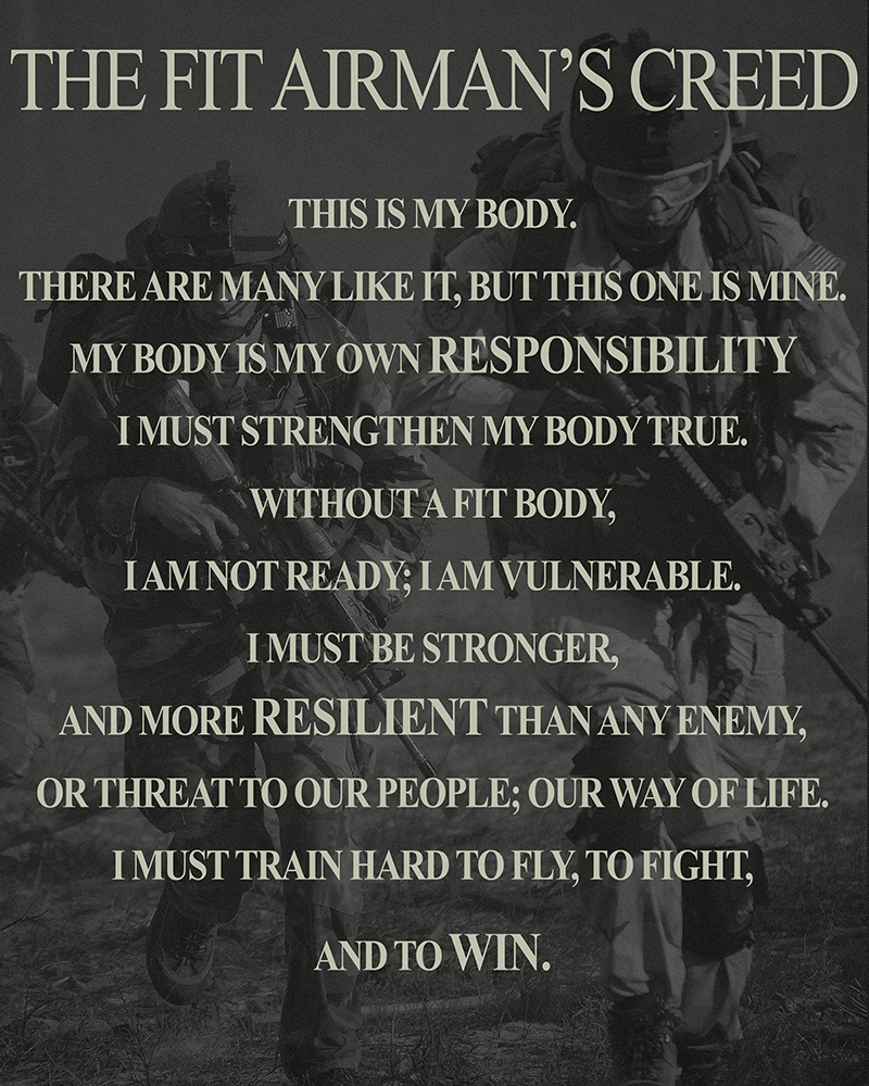 The Fit Airman's Creed Infographic